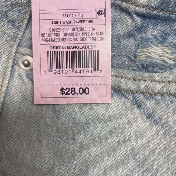 WILD FABLE JEANS 90'S RELAXED STRAIGHT DETACH WAIST LIGHT WASH MID RISE BLUE - Picture 10 of 13